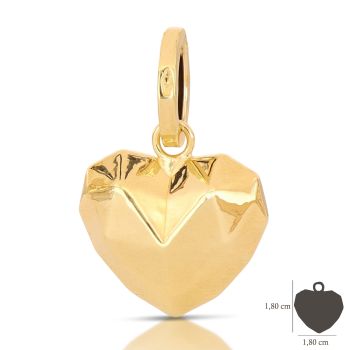 Heart pendant, diamond shaped