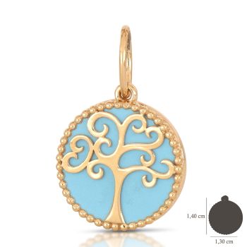 tree of life turquoise pendant