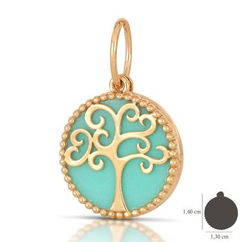 tree of life green pendant