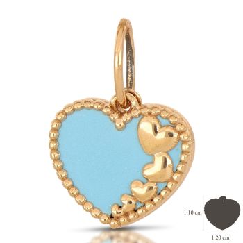 Heart turquoise pendant