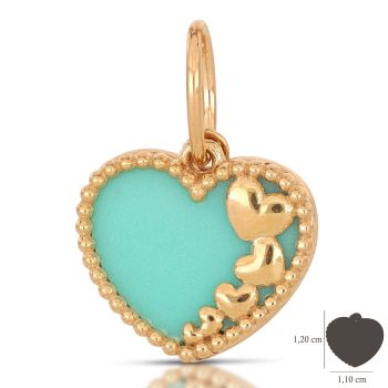 Heart green pendant