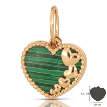 Heart malachite pendant