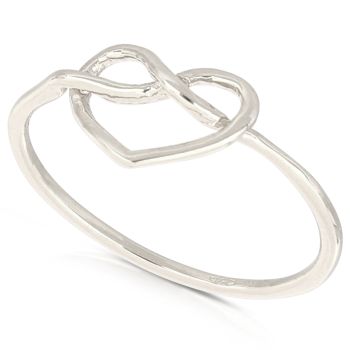 Knotted heart ring