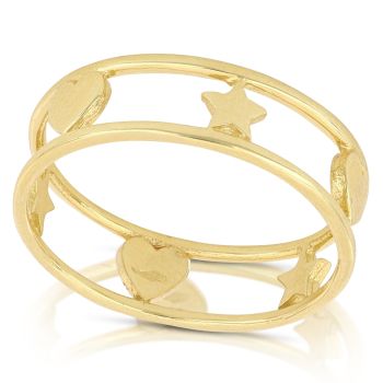 Star and heart ring