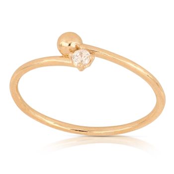 18kt gold solitaire ring