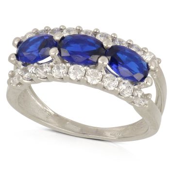 Anello con pietre blue