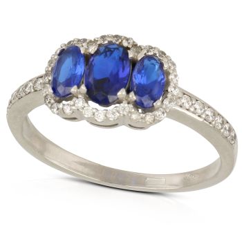 Anello con pietre blue