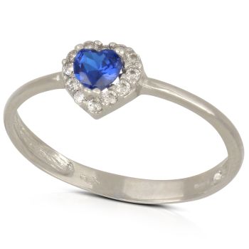 Anello con cuore blue