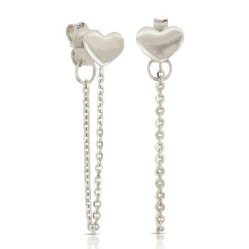Orecchini cuore oro bianco, mis1