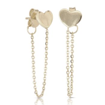 Orecchini cuore oro bianco, mis2