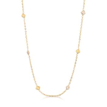 Girocollo con rombi bicolore