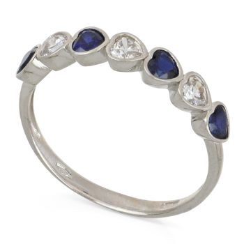 Anello mezza veretta cuori