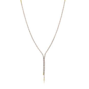 Girocollo tennis Y 1 filo con zirconi