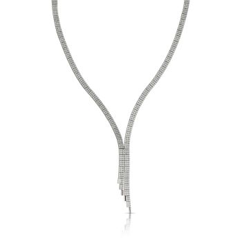 Girocollo tennis Y 3 fili con zirconi