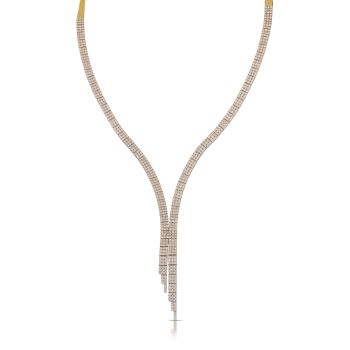 Girocollo tennis Y 3 fili con zirconi