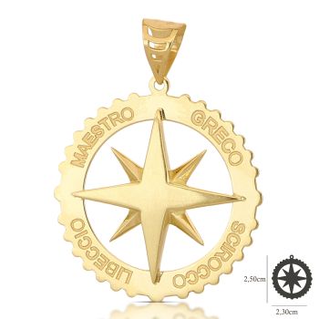 Pendente Rosa dei Venti gialla