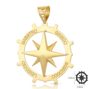 Pendente Rosa dei Venti gialla