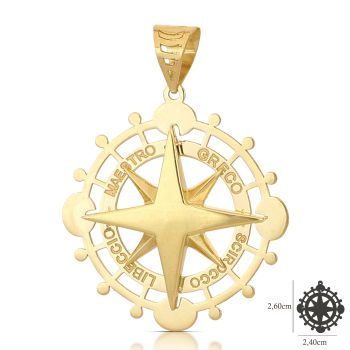 Pendente Rosa dei Venti gialla