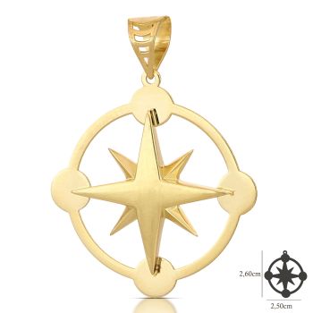 Pendente Rosa dei Venti gialla