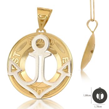 Pendente Ancora bicolore