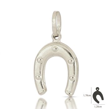 Pendente ferro di cavallo bianco