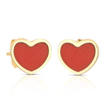 Orecchini cuore rosso