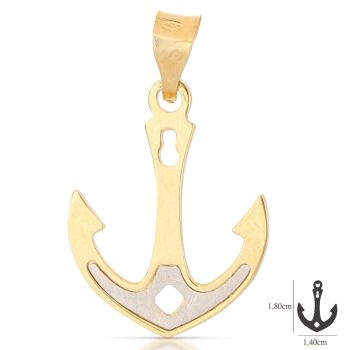 Pendente Ancora bicolore mis.1