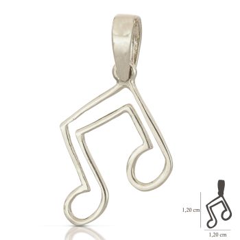 Pendente Nota musicale bianco