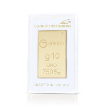Lingotto in oro 18kt 10grammi