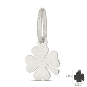 Pendente quadrifoglio bianco mis.1
