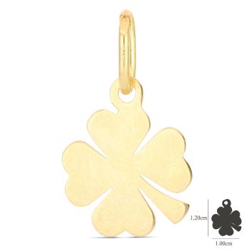 Pendente quadrifoglio giallo mis.4