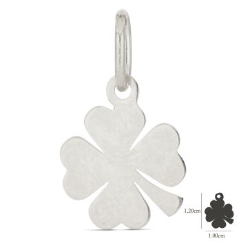 Pendente quadrifoglio bianco mis.4