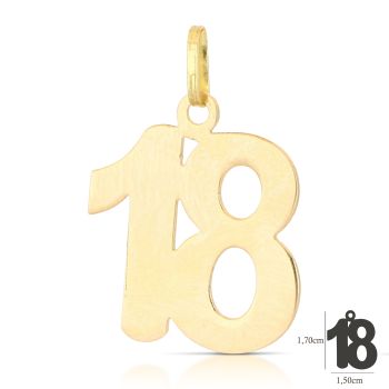 Pendente numero 18 giallo