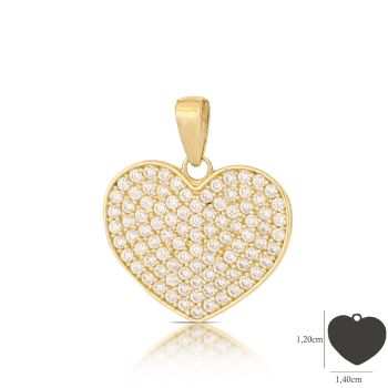 Pendente Cuore pave' mis.1