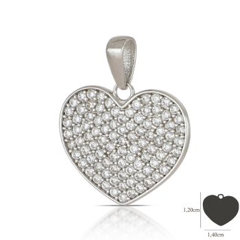 Pendente Cuore pave' mis.1