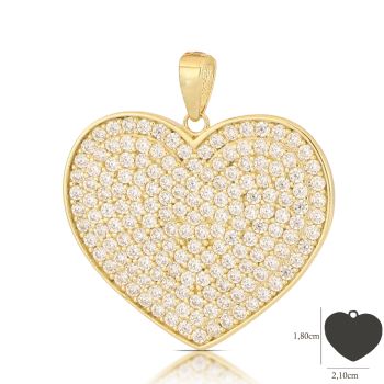 Pendente Cuore pave' mis.2