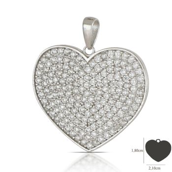 Pendente Cuore pave' mis.2
