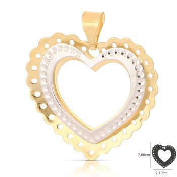 Pendente Cuore bicolore mis.2