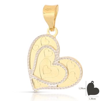 Pendente Cuore bicolore