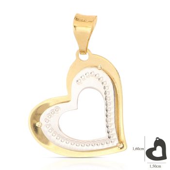 Pendente Cuore bicolore mis.1