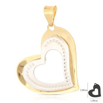 Pendente Cuore bicolore mis.2