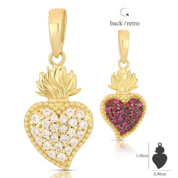 Pendente Cuore Votivo giallo