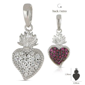 Pendente Cuore Votivo bianco