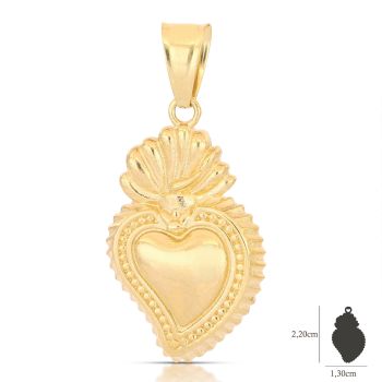 Pendente Cuore Votivo giallo mis.1