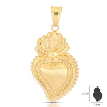 Pendente Cuore Votivo giallo mis.2