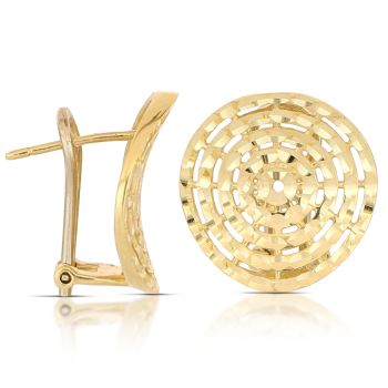 Orecchini a lastra traforati bicolore