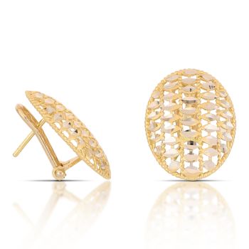 Orecchini a lastra traforati bicolore