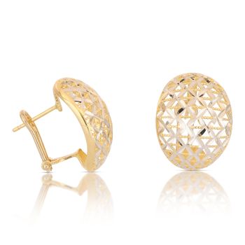 Orecchini a lastra traforati bicolore