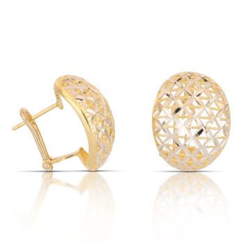 Orecchini a lastra traforati bicolore