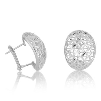 Orecchini a lastra traforati bianchi